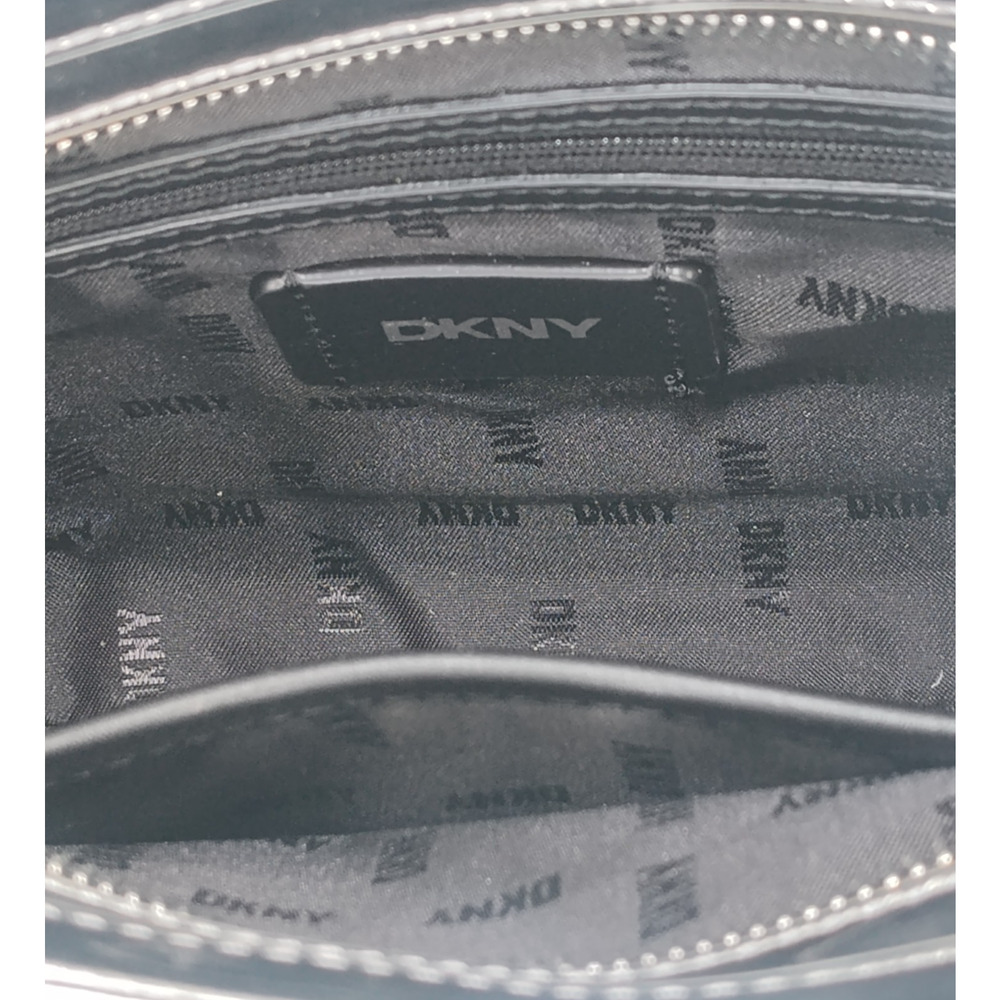 DKNY Bleeker East West Small Metallic Crossbody - Sliver - NWT - Picture 8 of 14